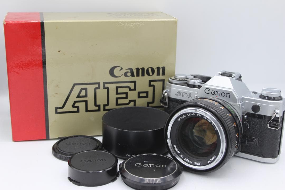 キャノン canon AE-1 FD 55mm 1.2 フィルムカメラ 元箱