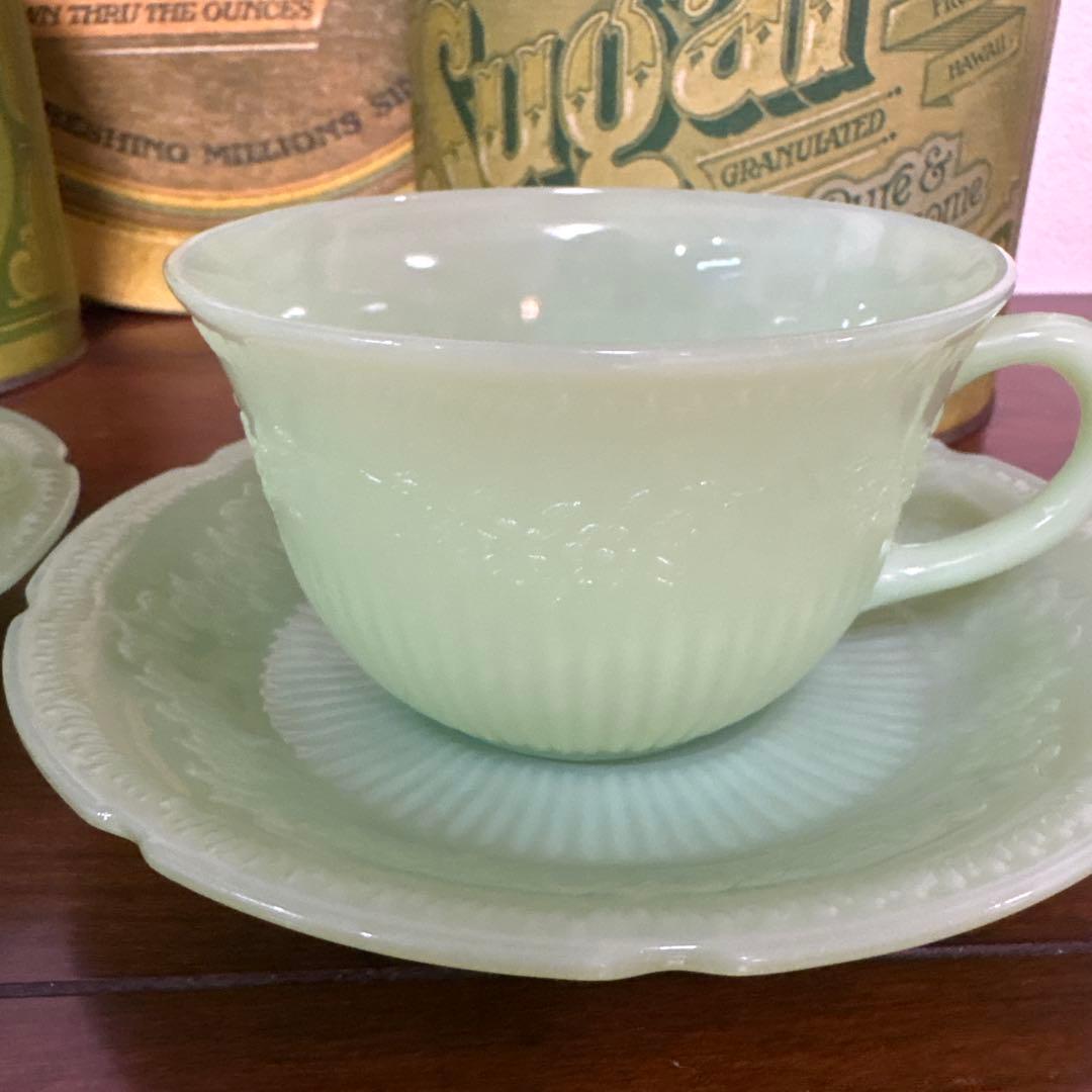 【2脚セット】Fire-King ジェダイ アリス カップ＆ソーサー