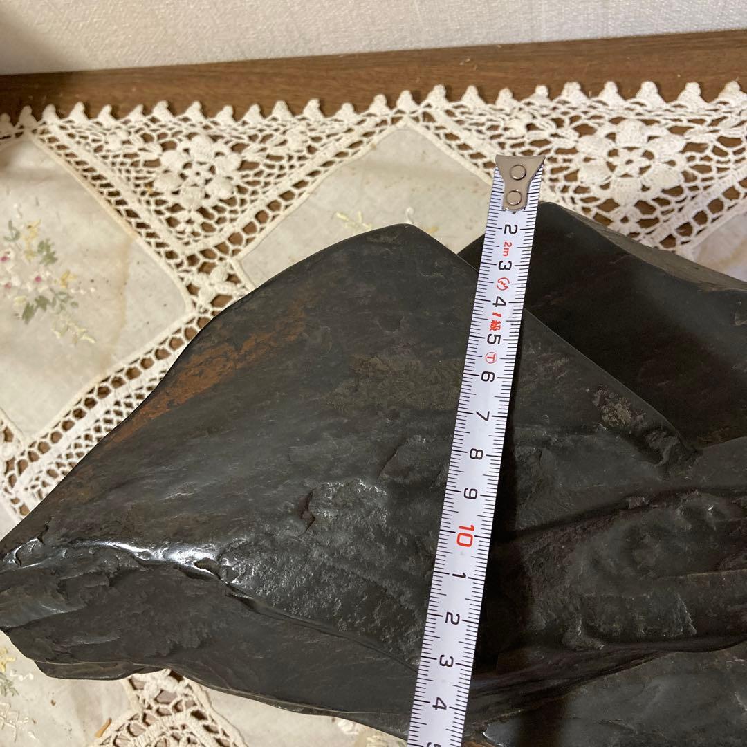 龍渓石硯　超大型共蓋付　美品　錆び色綺麗　翠川希石