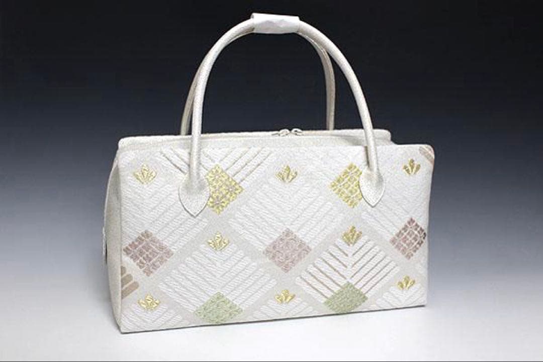 新品未使用 ！！特別セール！！京都 西陣 正絹 帯使用 利休バッグ 25041