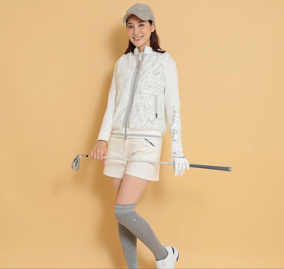 Callaway レディース フルジップベスト ホワイト