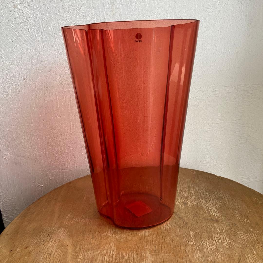  花瓶 イッタラ アアルトベース クランベリー　220mm