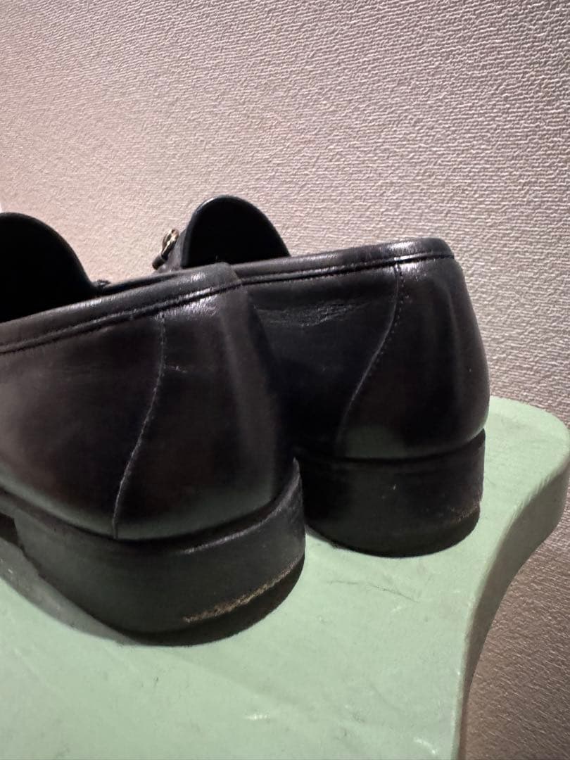 ★美品！GUCCI ブラックレザー ローファー 41E 不朽の名作！