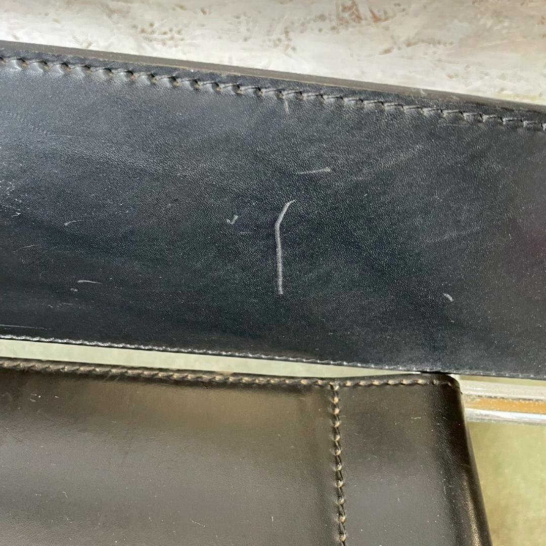 ワシリーチェア イタリア製 ブラックレザー 本革 刻印なし Y1808