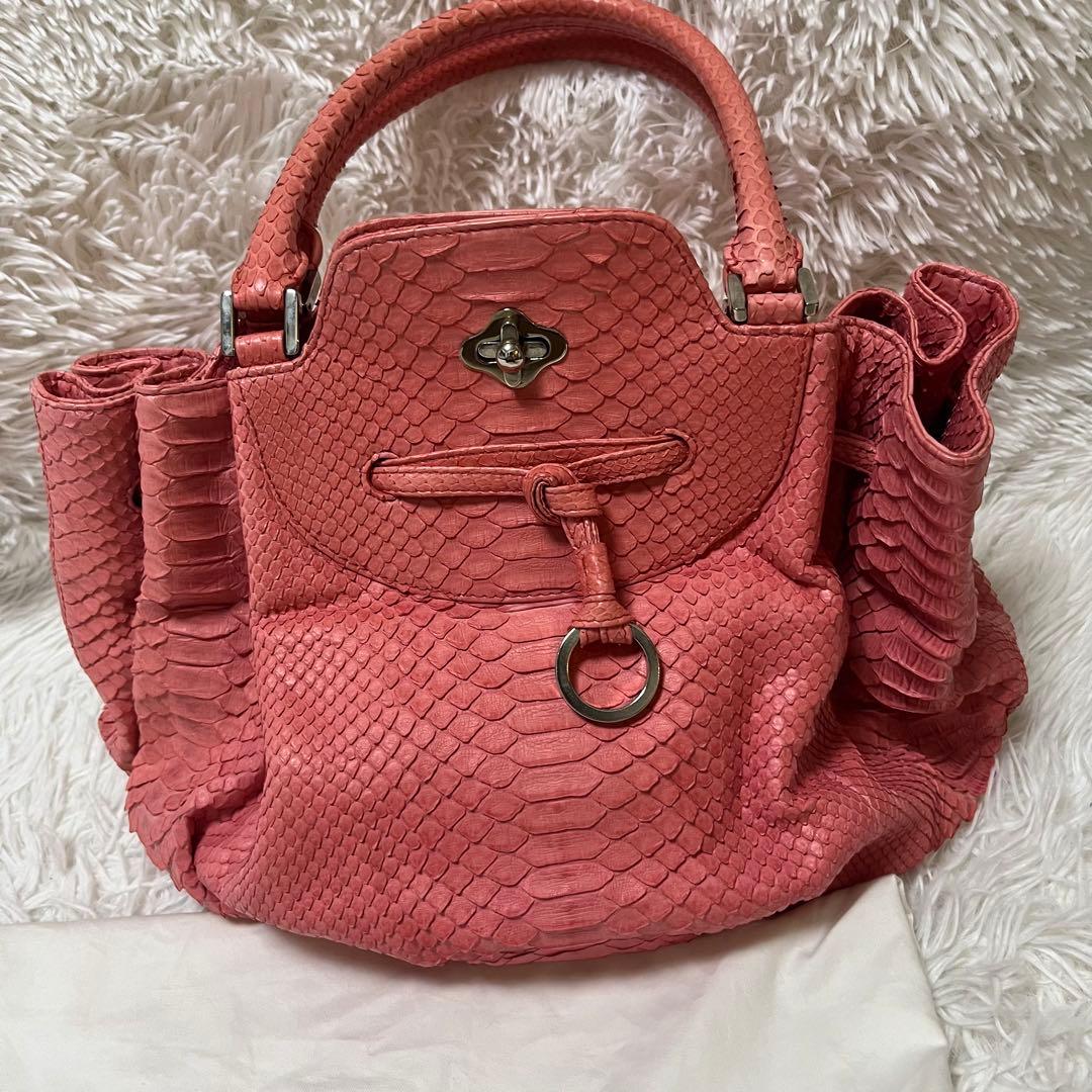 最高級 EMILIO PUCCI エミリオプッチ レザー バッグ ピンク