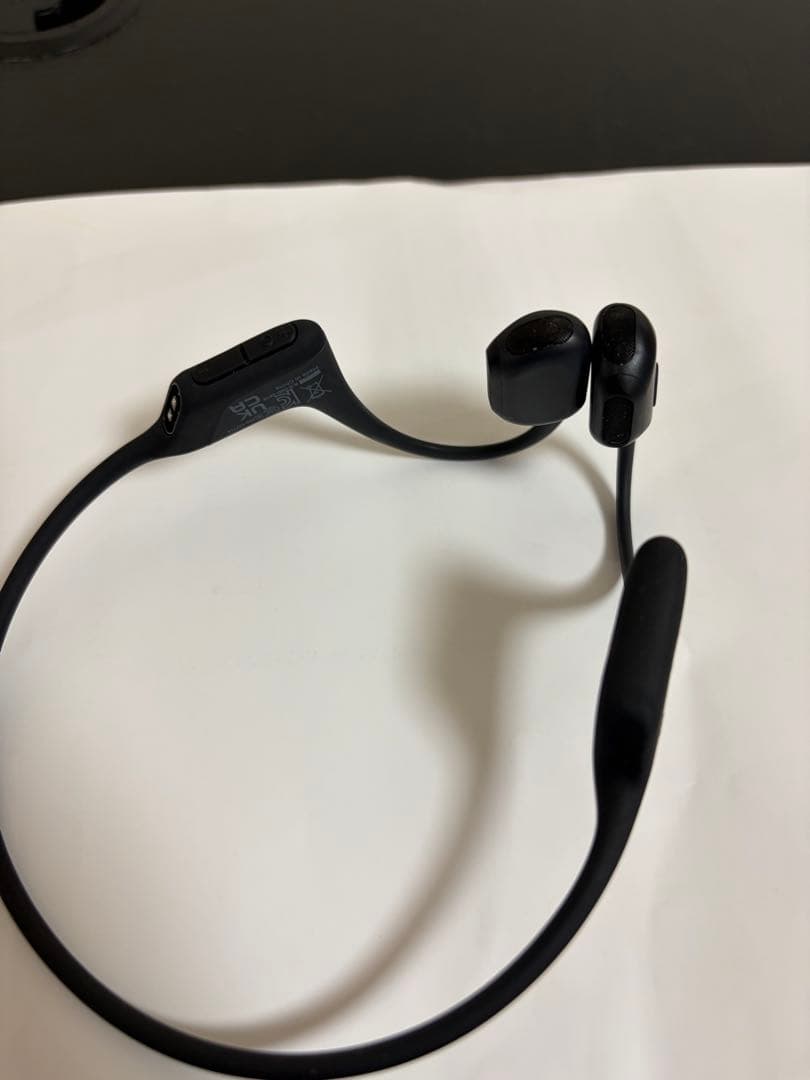 SHOKZ 骨伝導イヤホン OpenRun ブラック 動作確認済　変換ケーブル付