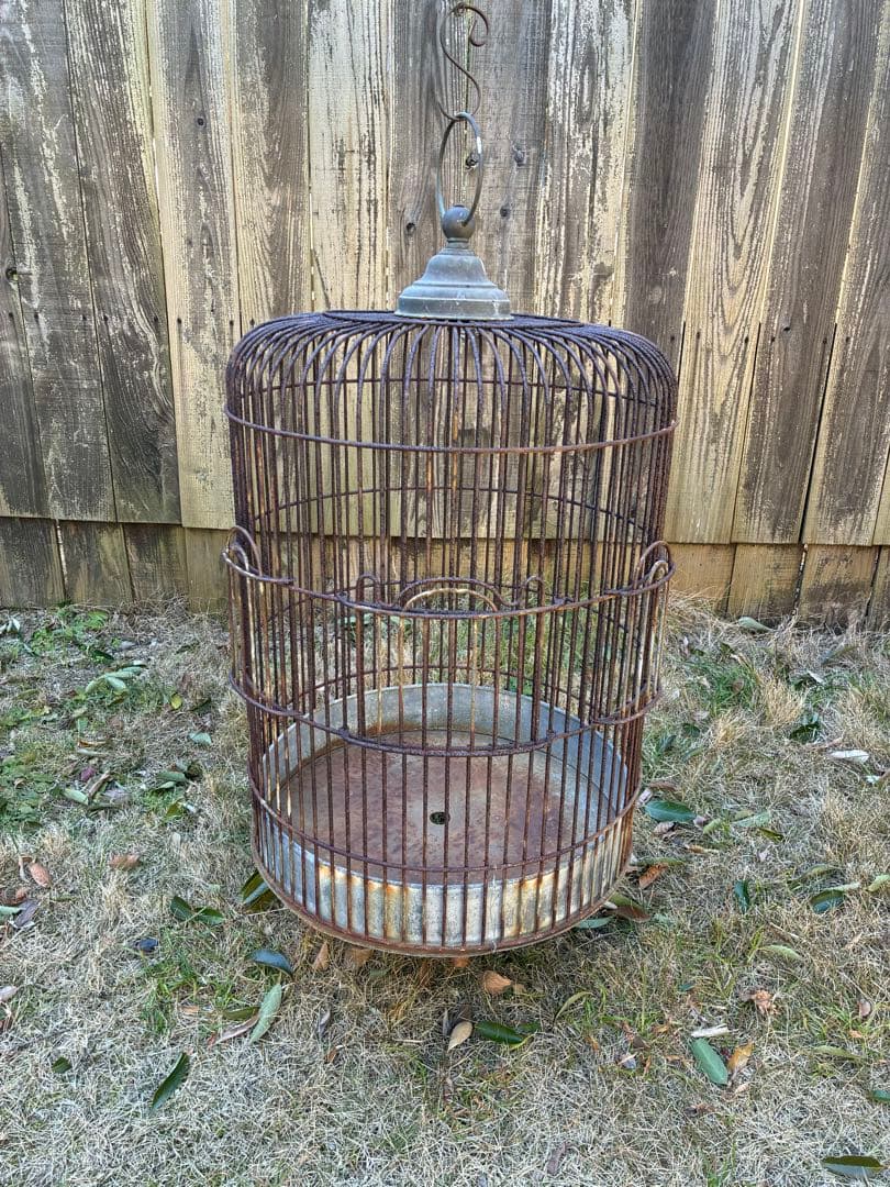 インダストリアル　ヴィンテージ　シャビー　鳥籠　鳥カゴ　店舗什器　アイアン　鉄