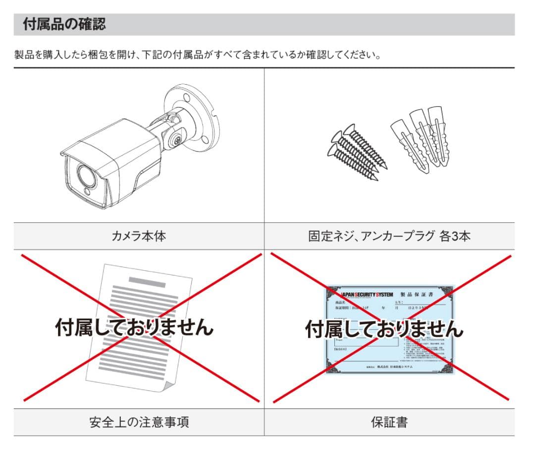 ＜未使用＞防犯カメラ　PF-CA460　ジャパンセキュリティシステム