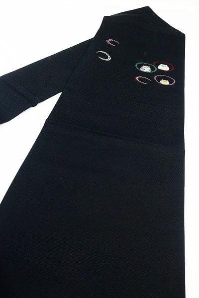 珍柄！未使用品 名古屋帯 ハムスター 可愛い ウール 黒 3m77cm お洒落