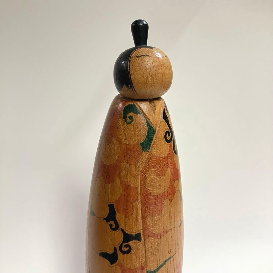 創作こけし　栗林一雪　工人　近代こけし　民芸　郷土玩具　木彫り　オブジェ