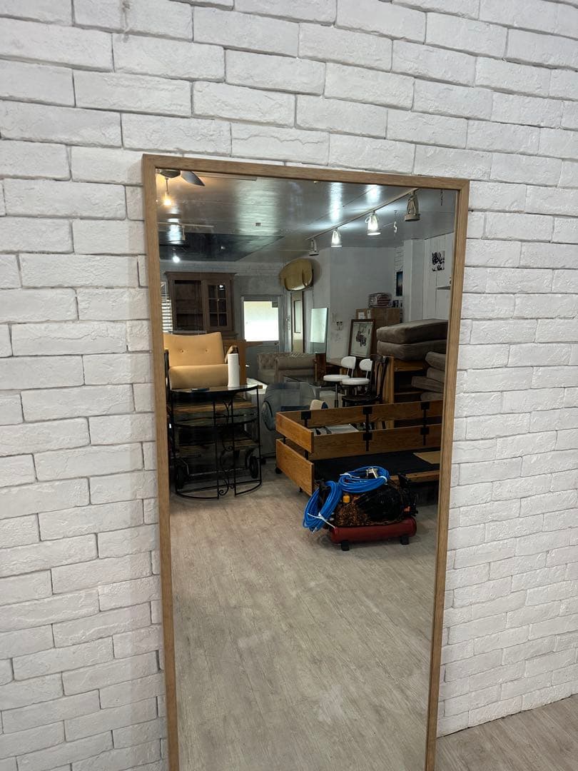 【Haneki 】IKEA イケア　ミラー　鏡　木製　フレーム　姿見