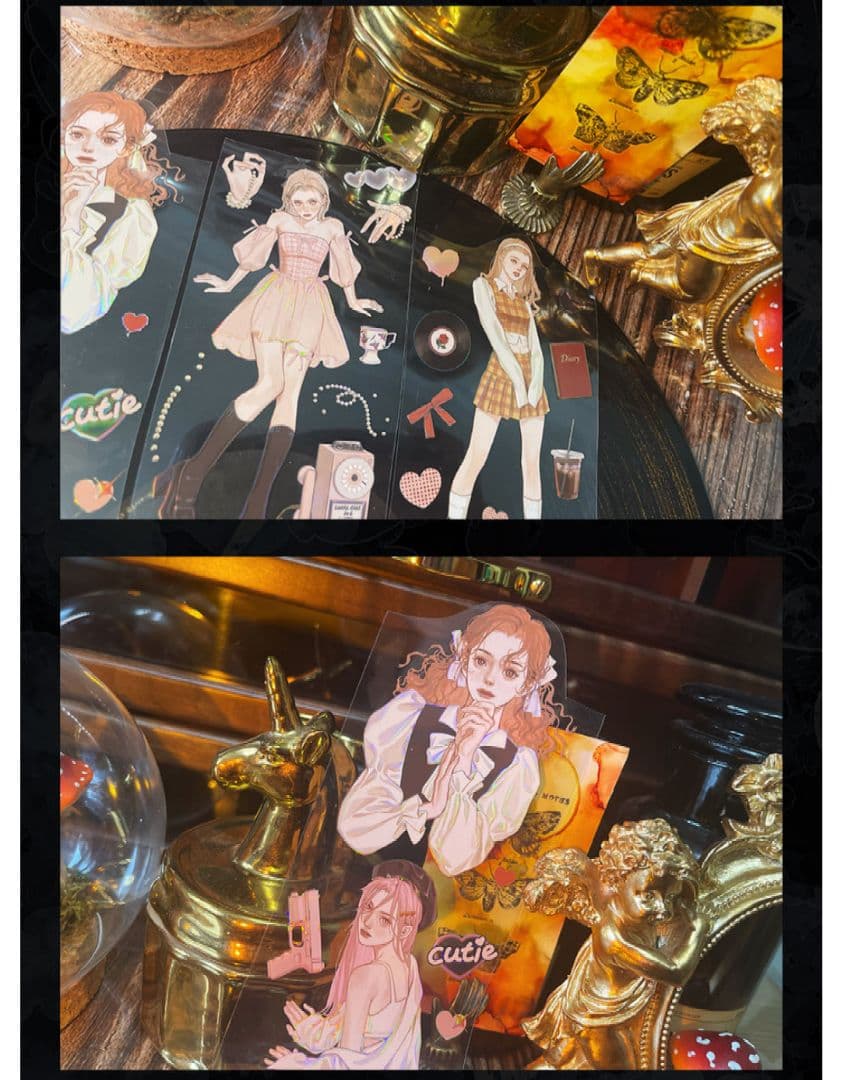 ✩のこり１✩J654＃SEER B·诺(虹光)切り売り海外人物マステ女の子