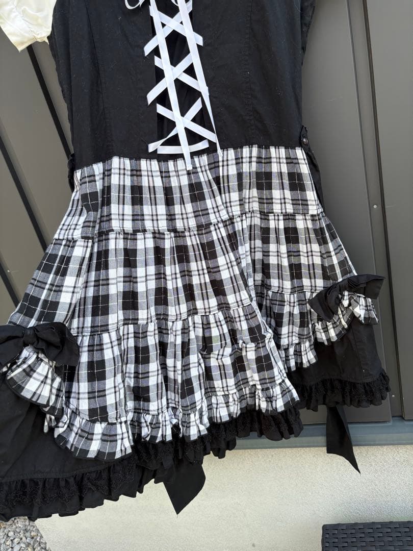 プトマヨ　チェック柄ワンピース　リボンタイ　PUTUMAYO ラックし