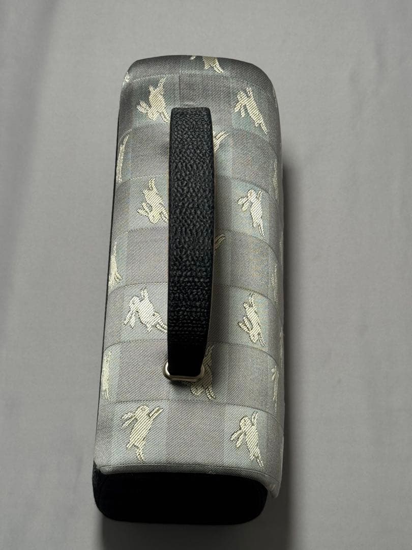 [極美品] 和装バッグ　利休バッグ　ハンドバッグ　黒　市松　兎　略礼装　洒落着