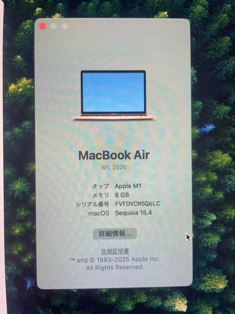 Apple MacBook Air M1 2020 ゴールド