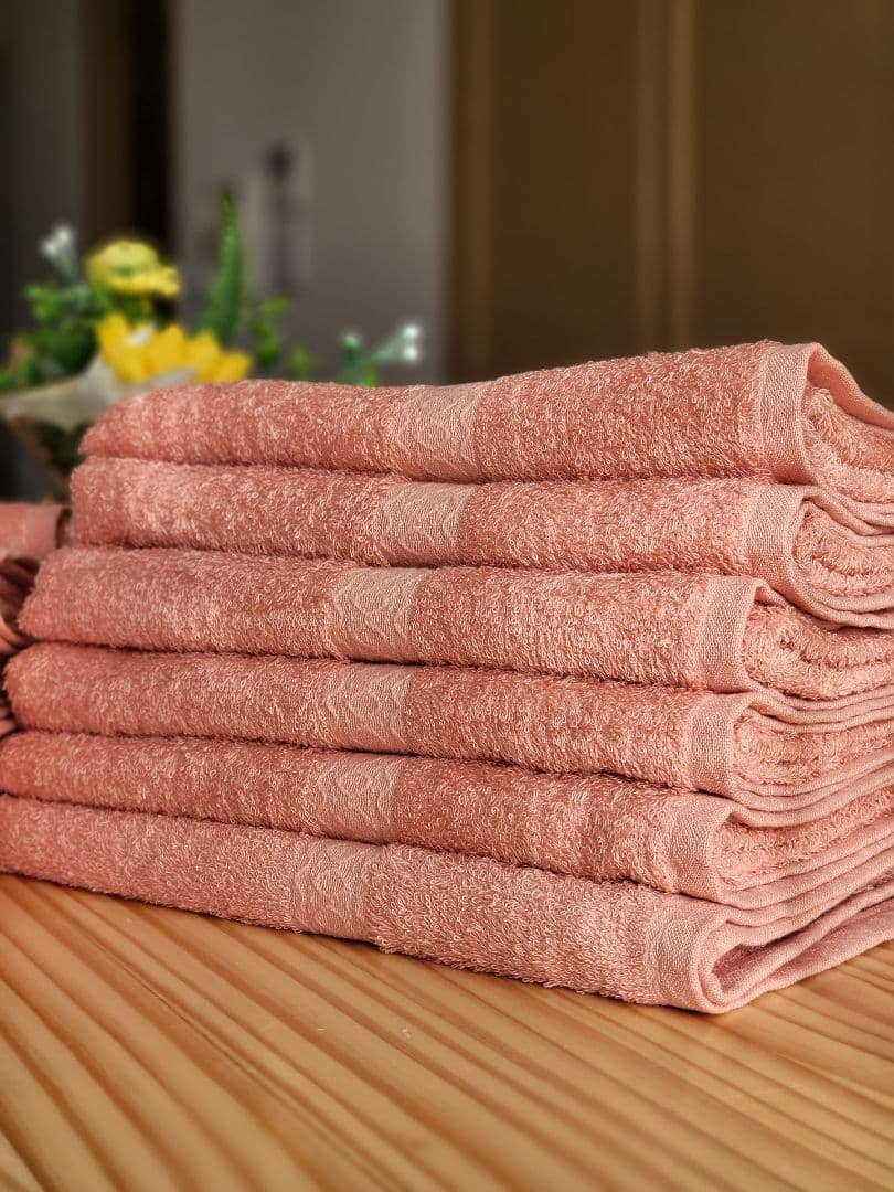 泉州タオル 高級綿糸サーモンピンクフェイスタオルセット20枚 タオル新品