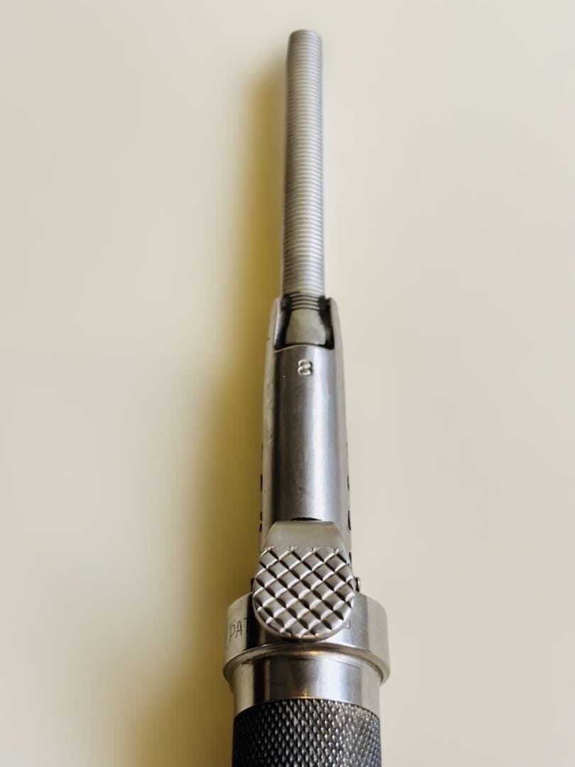 美品TKセラミックアイロン　元巻き8㎜丸アイロン/レンツアイロン/理容アイロン