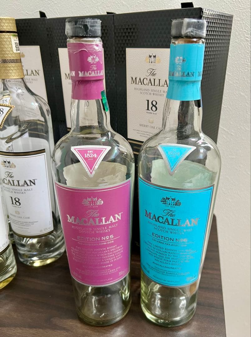 【ザマッカラン】18年　空き瓶　5組