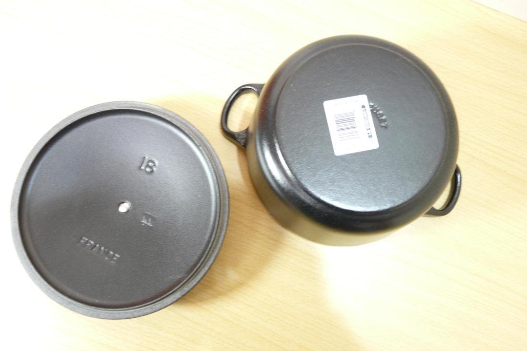 LE CREUSET ココット・ロンド 18cm サテンブラック 両手鍋