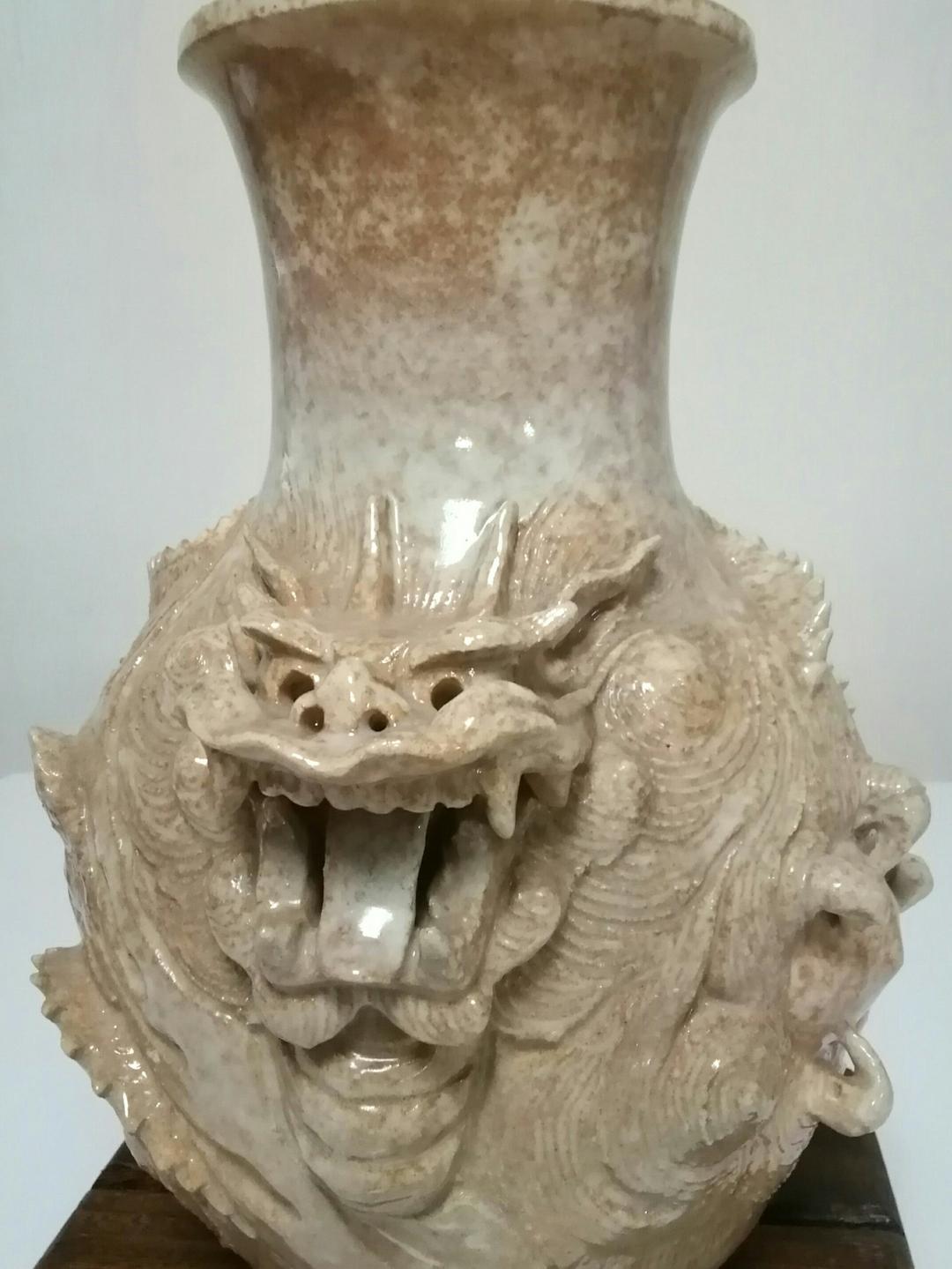 【希少】骨董 壺 龍神パワー 二対の龍神様