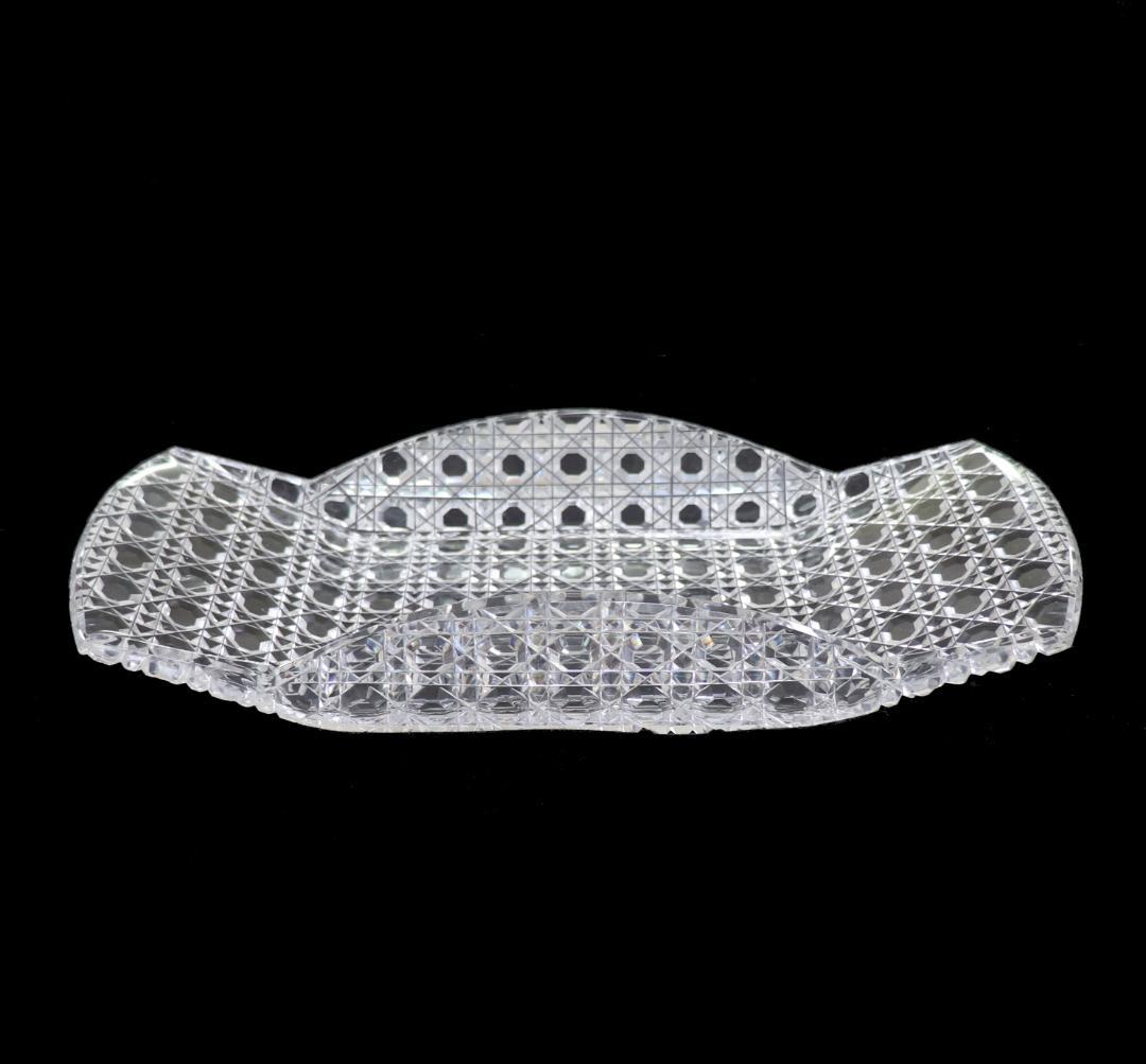 オールド・バカラ 美術館級 大型平向付 盛皿 全面切子 ディアマン ピエーリー