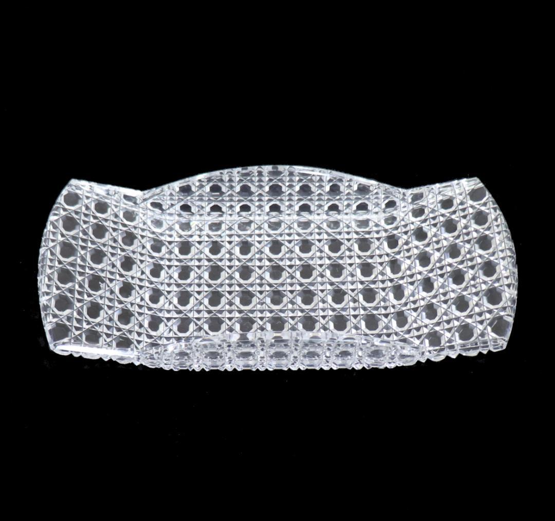 オールド・バカラ 美術館級 大型平向付 盛皿 全面切子 ディアマン ピエーリー