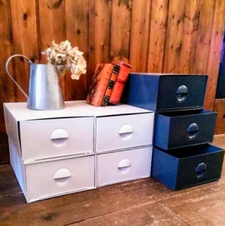 【激レア/廃盤】PUEBCO スチールストレージ2個セット 丸型取っ手 本店購入