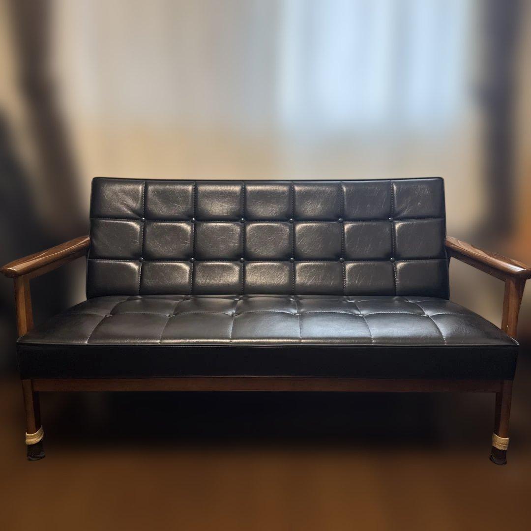 カリモク60 Kチェア　2シーター　専用カバー付き　送料込み