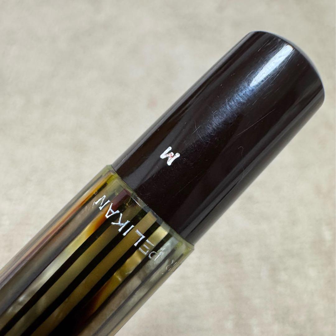 【美品】ペリカン万年筆　#400 茶縞　14K -585 M
