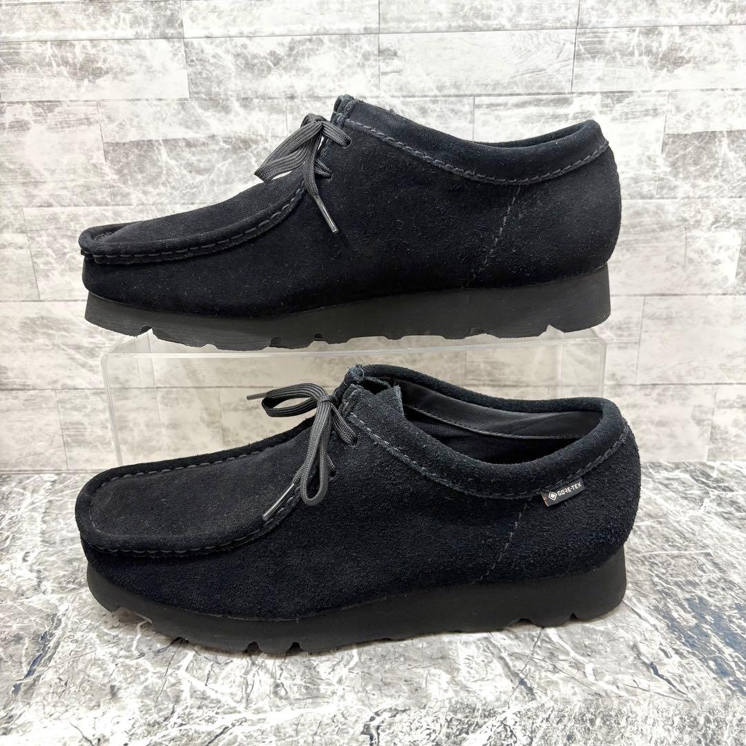 美品✨ クラークス ワラビー 25.5 ゴアテックス GTX ブラック スエード