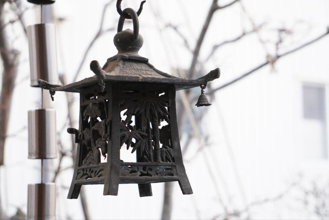 角*幸様 吊り灯籠　松竹梅　アンティーク　雑貨　骨董　吊灯籠　灯り　照明　庭　イ