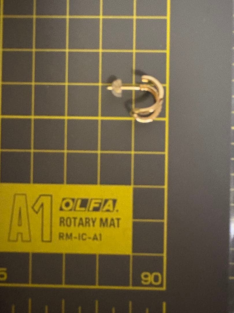 【セール】Oreficeオレフィーチェ K18 ダブルフープ ミラ ピアス片耳用