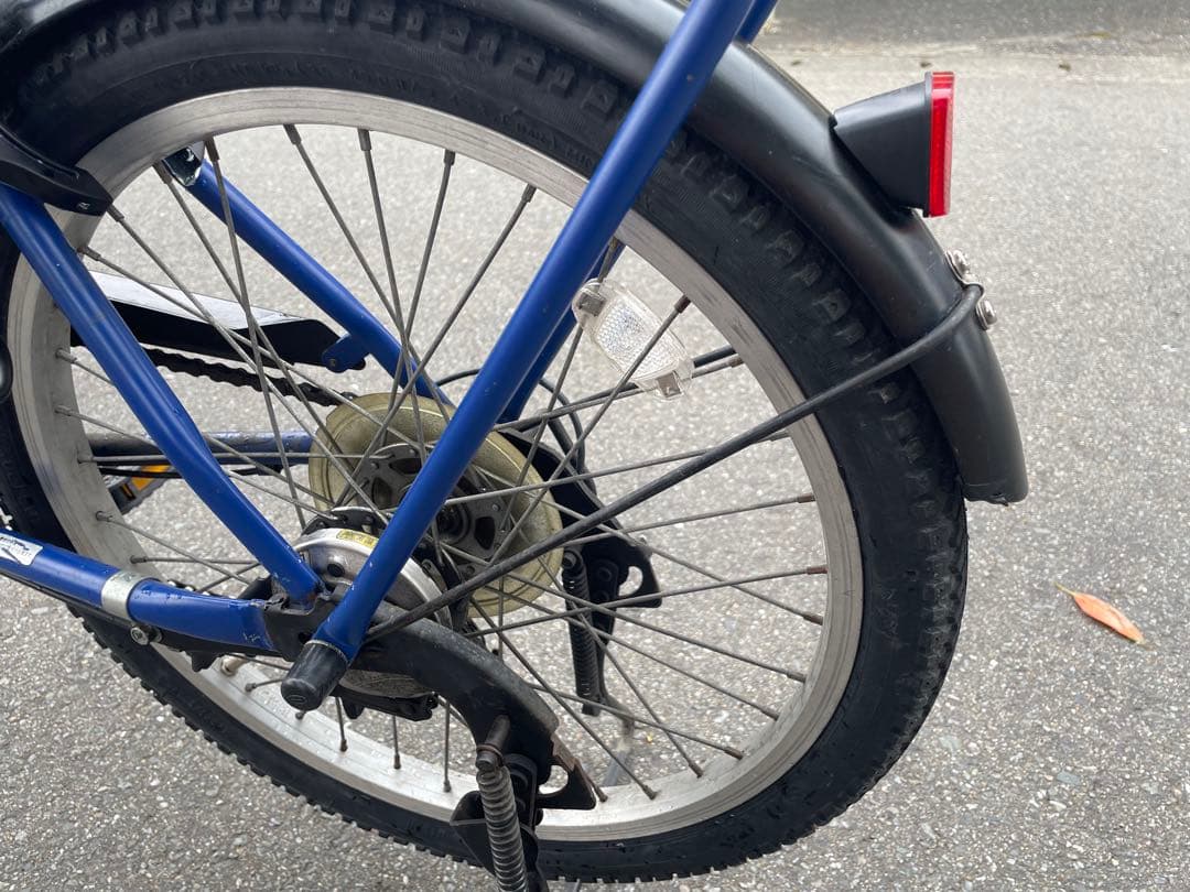 電動アシスト自転車 青色 折りたたみ式