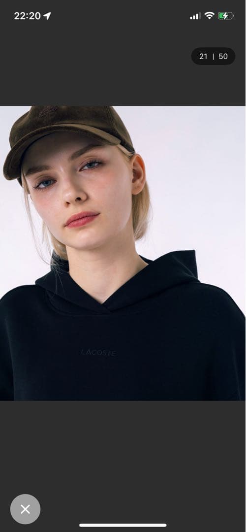 【新品】ラコステ、ロングスウェットパーカー