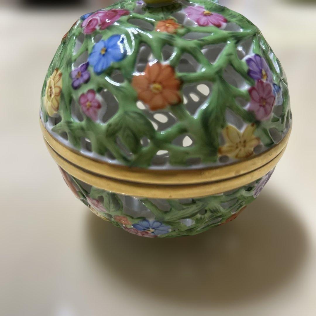 ヘレンド　ボンボにエール　いちご　透かし　小物入れ