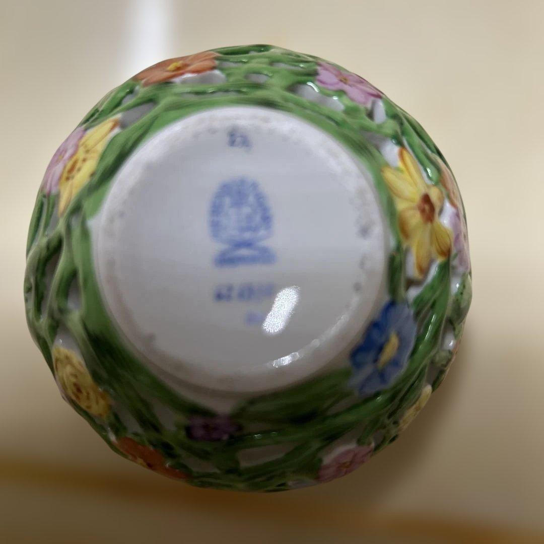 ヘレンド　ボンボにエール　いちご　透かし　小物入れ