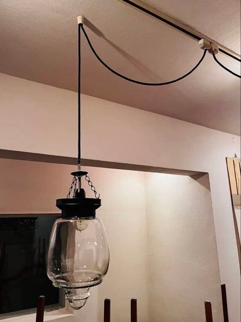 ガラス製　ペンダントライト アンティーク風