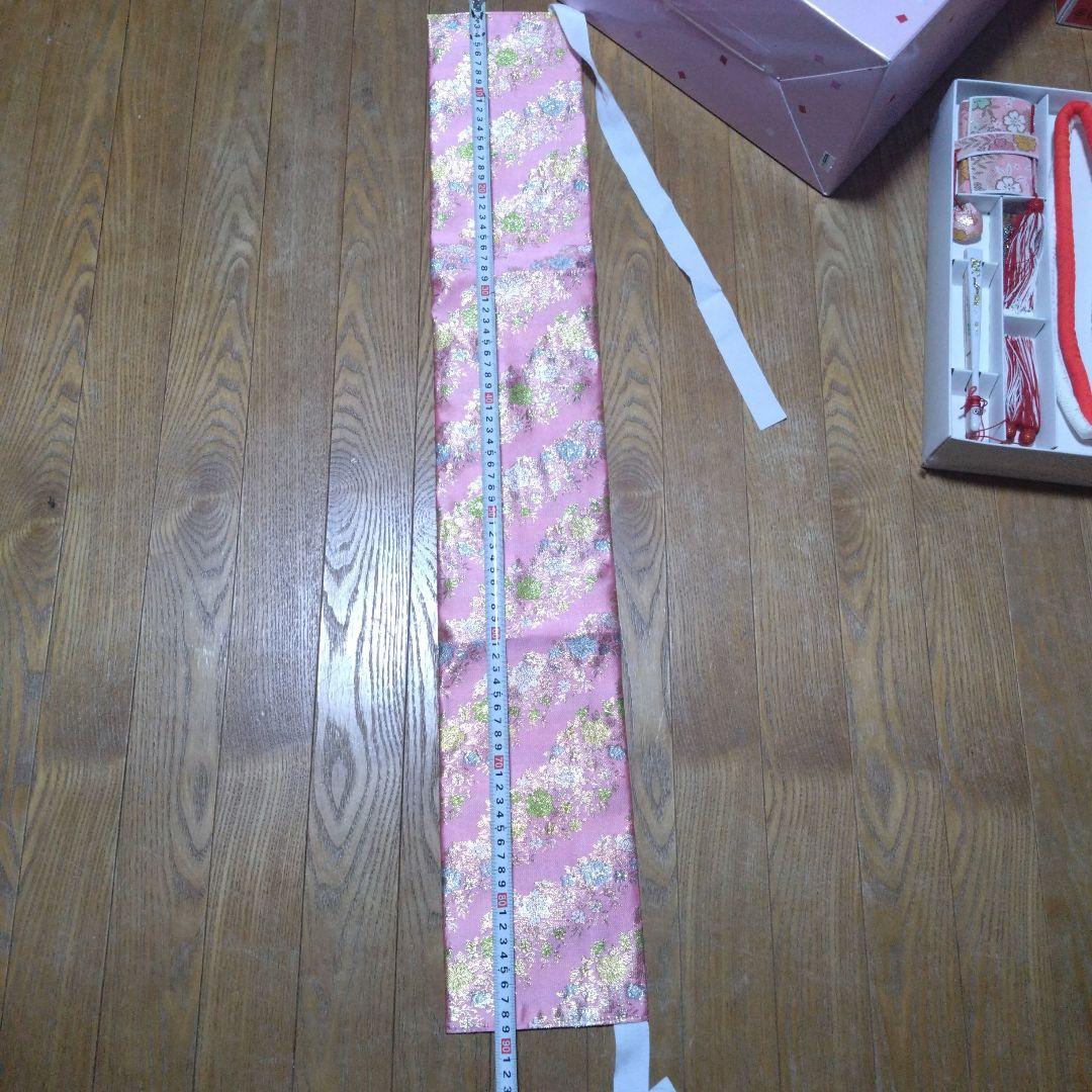 七五三★帯.バッグ.草履.筥迫.ピンク花柄