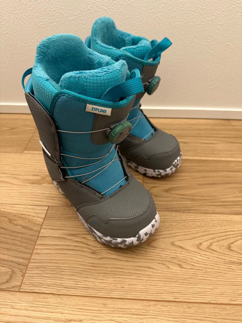 burton zipline boaキッズ　子ども用スノーボードブーツ グレー