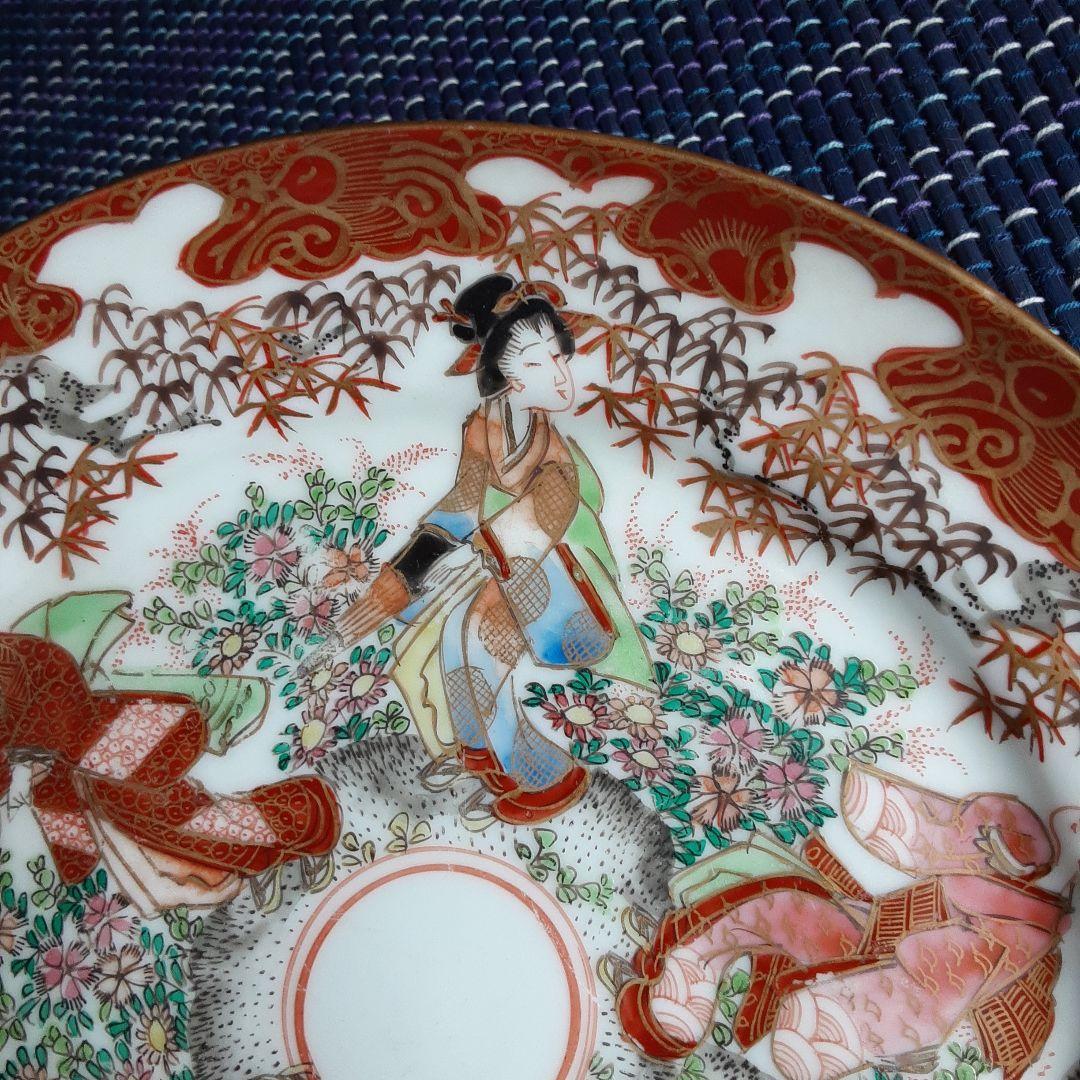 古い里帰り伊万里三川内焼/幕末明治手描き芸者文様/大日本古川造/色絵骨董清水希少