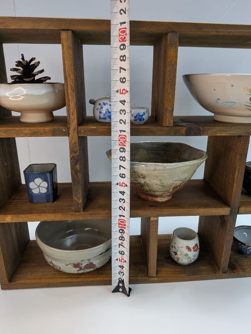 【 茶道具 】 抹茶茶碗／お猪口／急須／小鉢／木製ディスプレイ棚／オブジェ