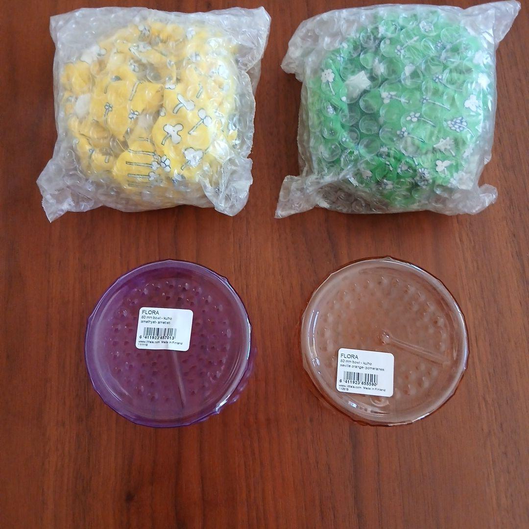 フローラボウル　80mm　セビリアオレンジ　アメジスト 4個セット