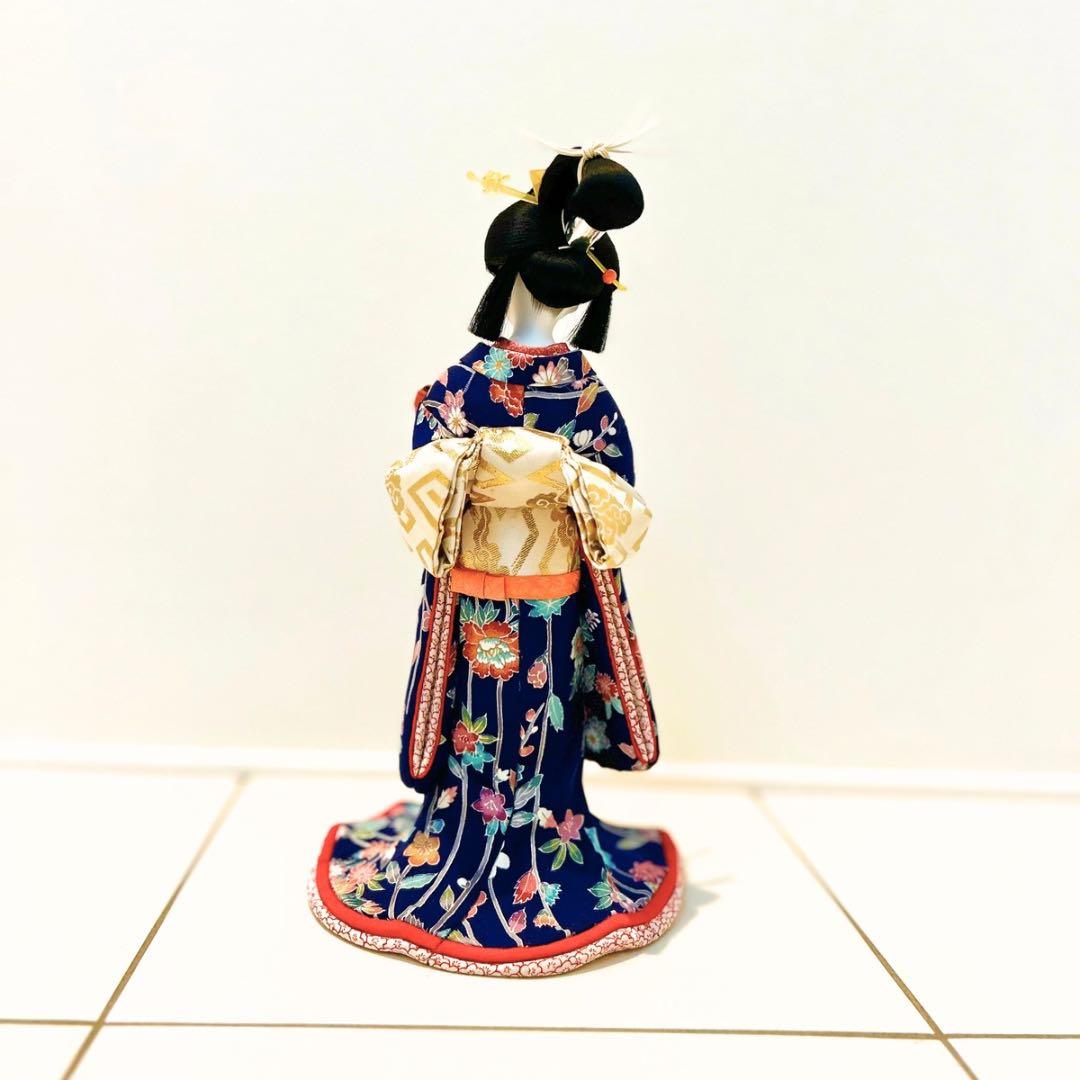 木目込み人形　真多呂人形　伝統工芸品　送料込　着物　置物　平安朝　JAPAN 和