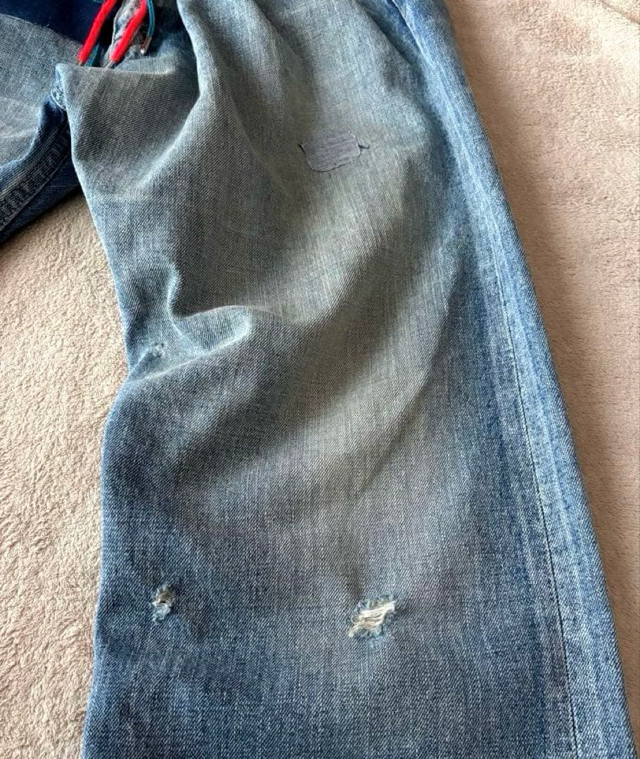 glamb グラム　Mess denim メスデニム　ヴィンテージ加工　赤耳
