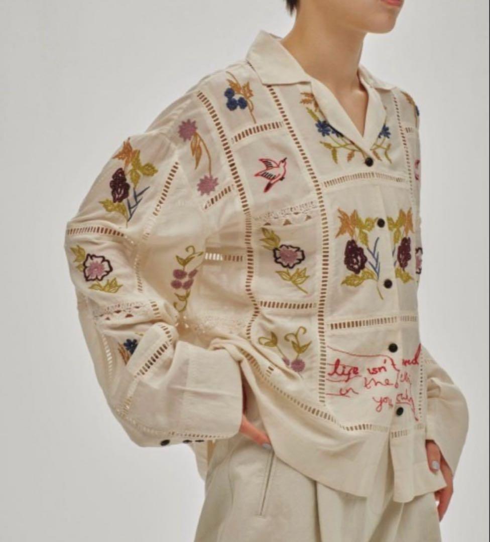 TODAYFULトゥデイフル★EmbroideryPatchworkShirts