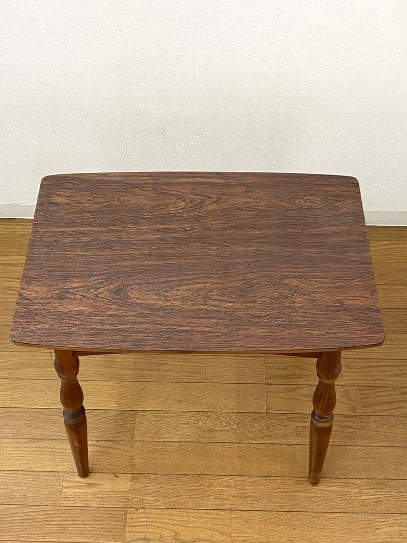 レトロ アンティーク オールドキツツキ 飛騨産業 デコラトップ サイド テーブル