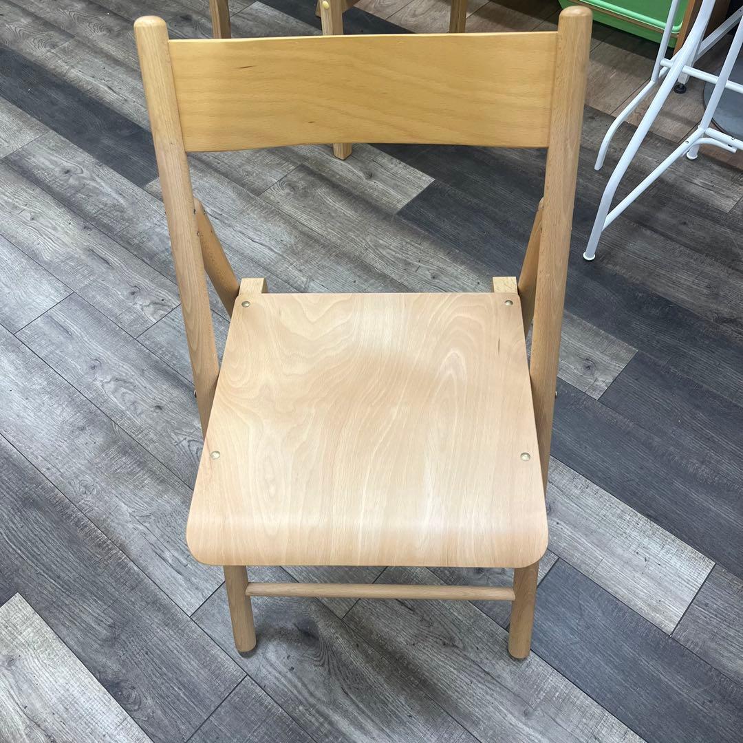 【美品】無印良品 廃盤　折り畳み椅子　ブナ木材 フォールディングチェア