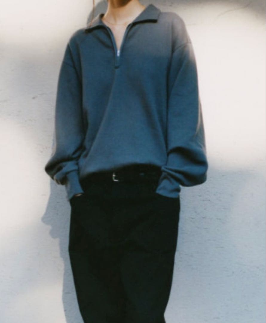 シオタ ハーフジップスウェットシャツ ユニセックス