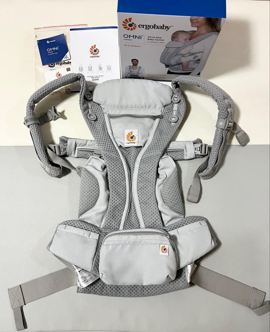 ergobaby OMNI breeze 抱っこひも　エルゴベビー　パールグレー