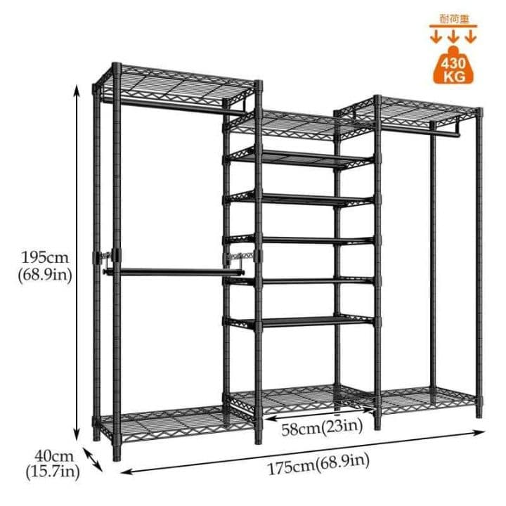 19【送料無料】未使用品★PASRLD★スチールラック★大容量オープンラック